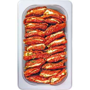 GEVULDE GEDROOGDE TOMATEN  750gr